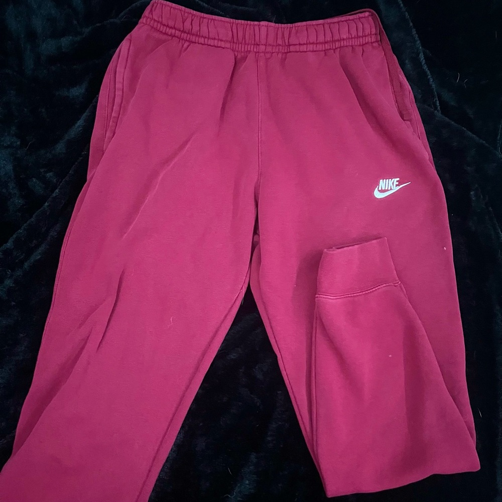 sweat pants, red, nike